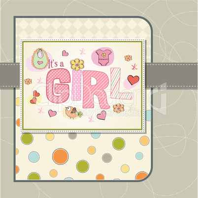 baby girl shower card