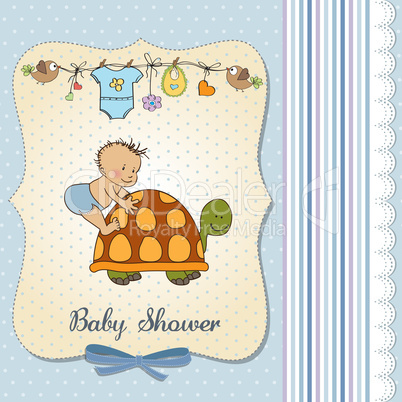 funny baby boy announcement card