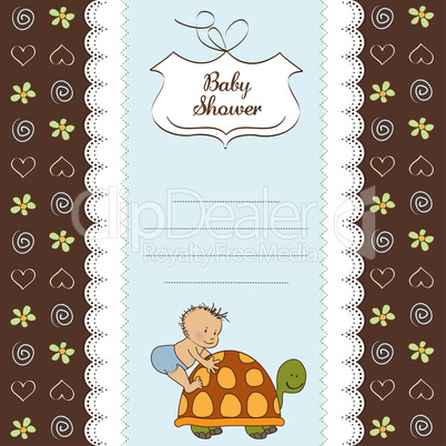 funny baby boy announcement card