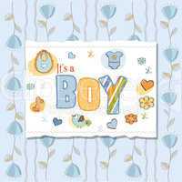 baby boy shower card