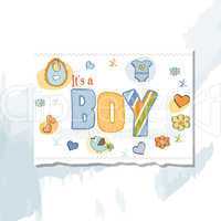 baby boy shower card