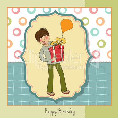 birthday card with boy