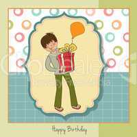 birthday card with boy