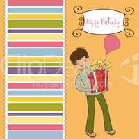 birthday card with boy