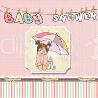 baby girl shower card