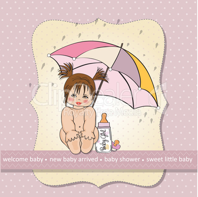 baby girl shower card