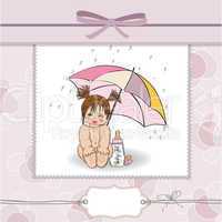 baby girl shower card