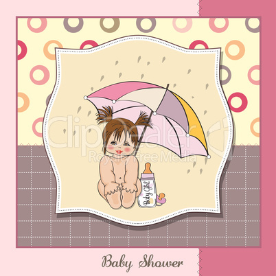 baby girl shower card