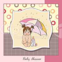 baby girl shower card