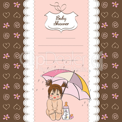 baby girl shower card