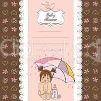 baby girl shower card