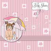 baby girl shower card