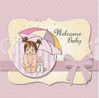 baby girl shower card