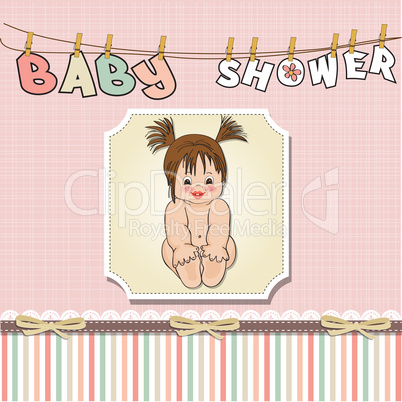 baby girl shower card