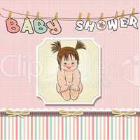 baby girl shower card