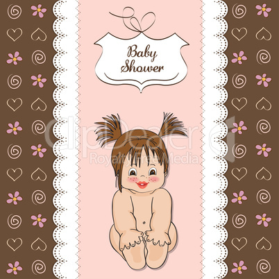 baby girl shower card