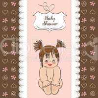 baby girl shower card