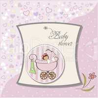 baby girl announcement card