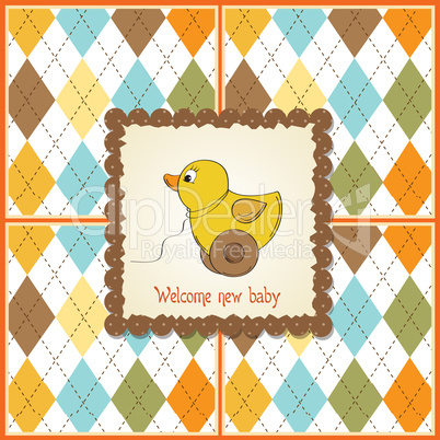 funny baby boy announcement card