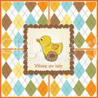 funny baby boy announcement card