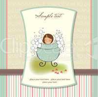 romantic baby girl shower card