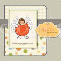 romantic baby girl shower card