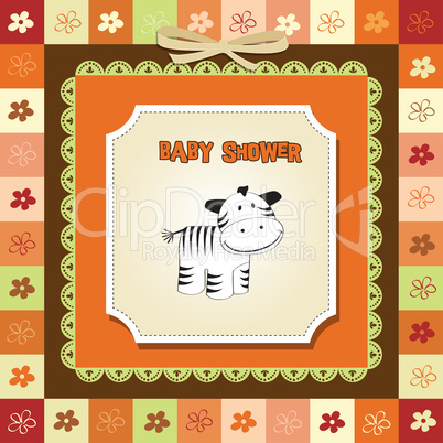 cute baby shower card with zebra cute baby shower card with zebra