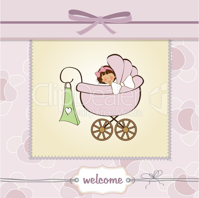 baby girl announcement card