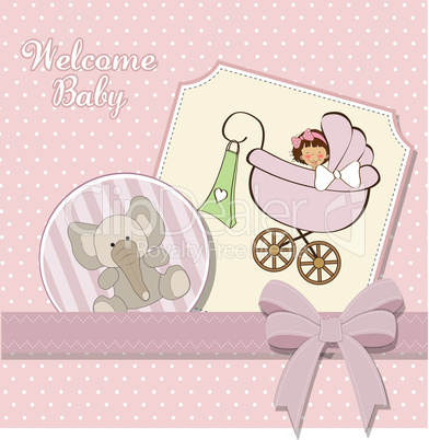 baby girl announcement card