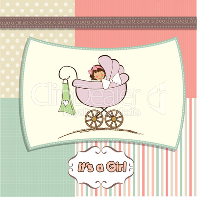 baby girl announcement card