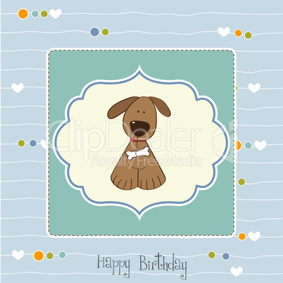 birthday card with dog