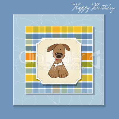 birthday card with dog