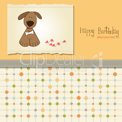 birthday card with dog