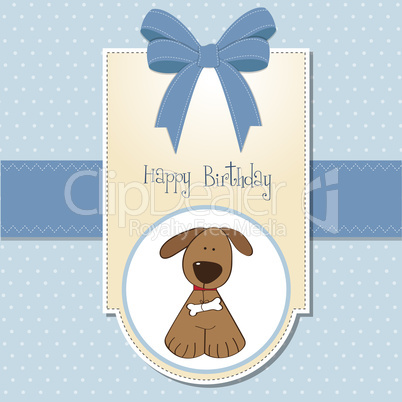 birthday card with dog