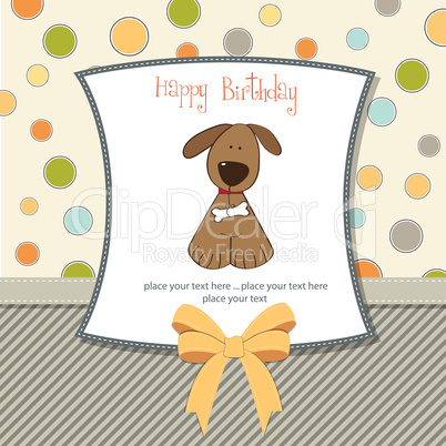 birthday card with dog