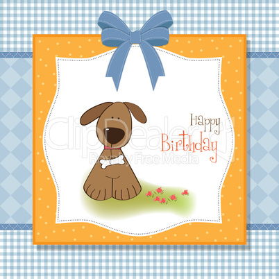 birthday card with dog