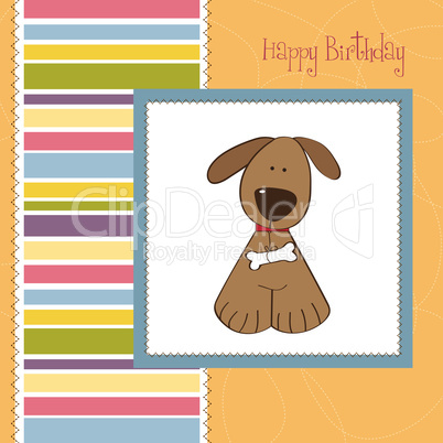 birthday card with dog