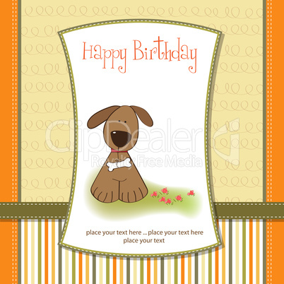 birthday card with dog