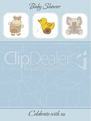 cute baby boy shower card