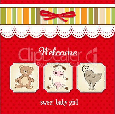 baby shower card with toys