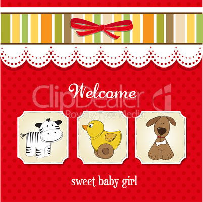 baby shower card with toys