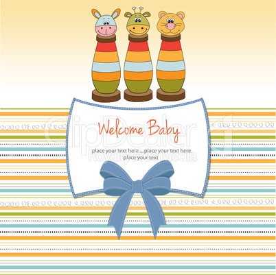 baby shower card with toys