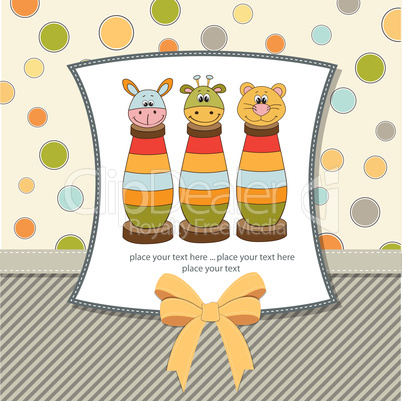 childish card with toys childish card with toys