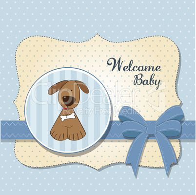 baby shower card with dog