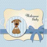 baby shower card with dog