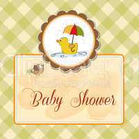 baby shower card with duck toy