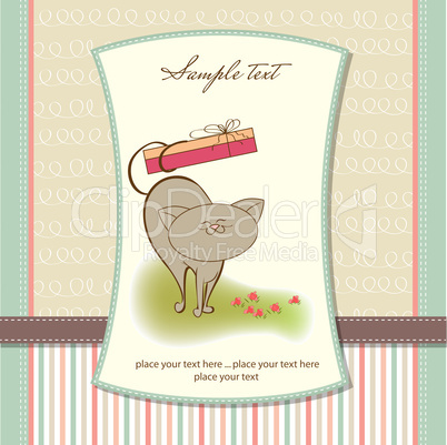 greeting card with cat