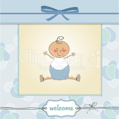 delicate baby boy shower card