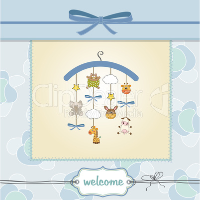 welcome baby announcement card