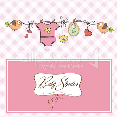 baby girl shower card